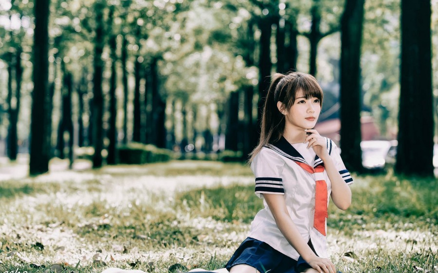 学生妹制服清纯甜美照  第15张