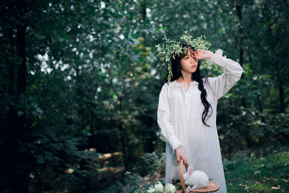 绿野森林的长裙女子  第8张