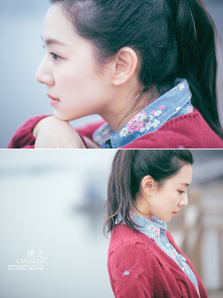 马尾女孩的户外小清新图片  第4张