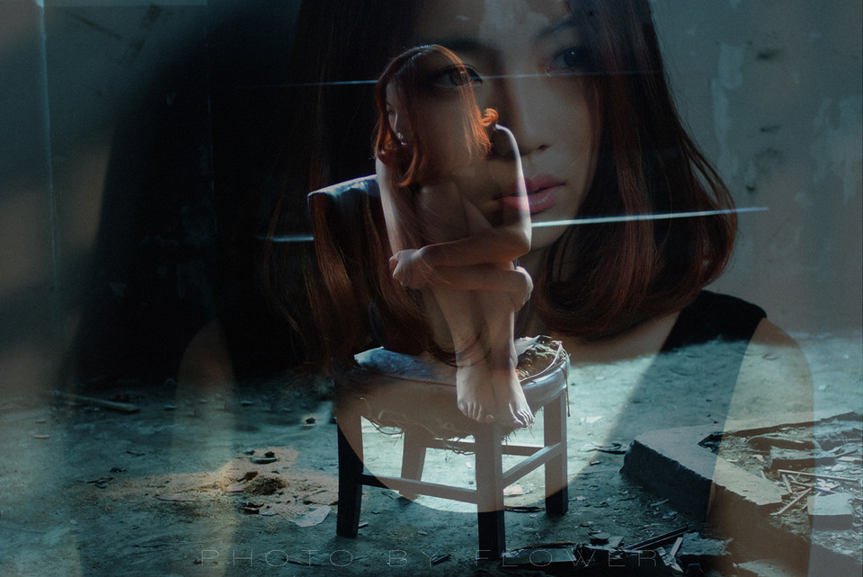 黑裙女子废楼的沉淀图  第7张