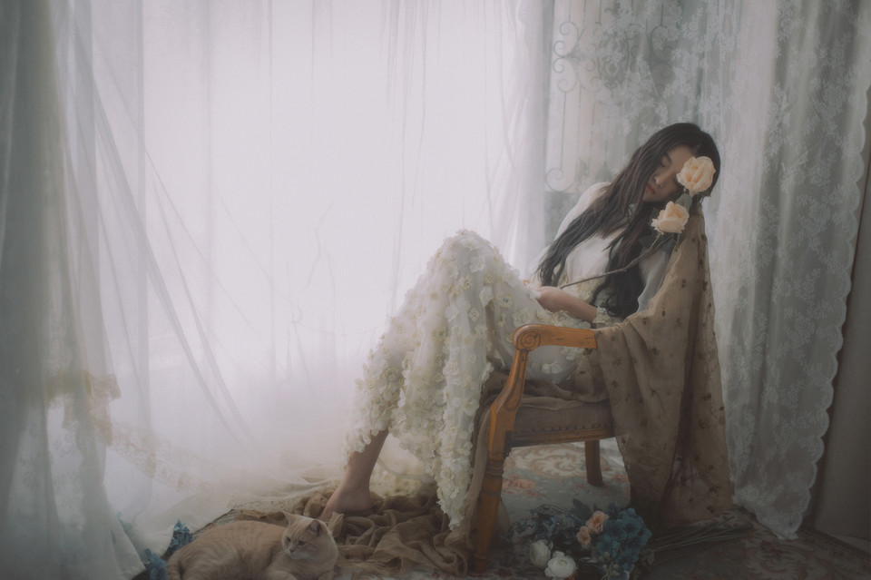 长发美女清纯私房美照  第11张