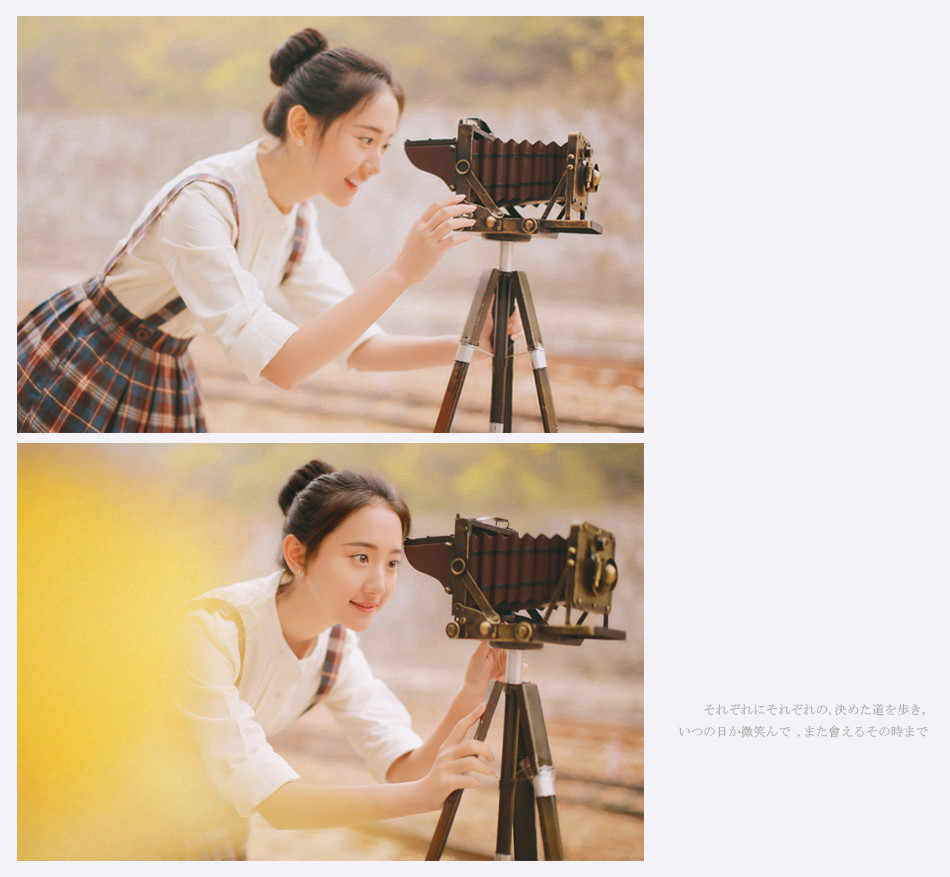 秋日的清纯女子铁轨图  第9张